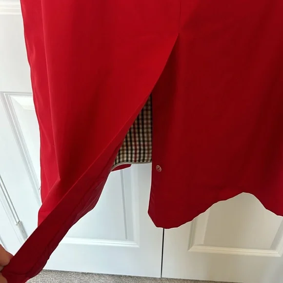 EUC Vintage London Fog Towne Edition Fully Lined Trench Coat Red Size 8 petite - Picture 11 of 16